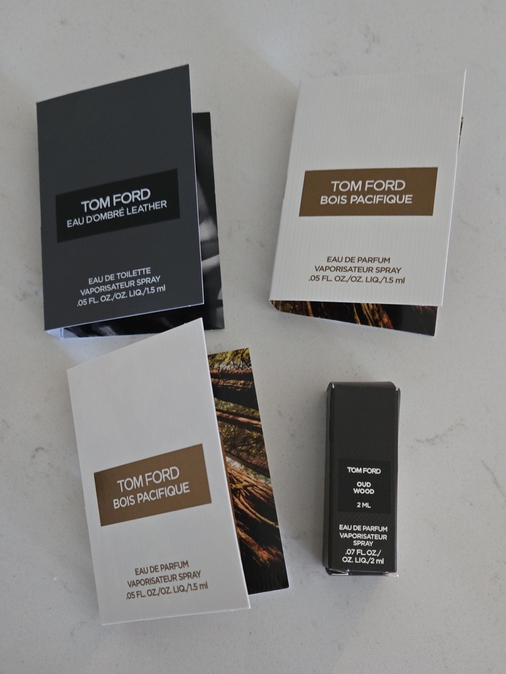 Tom Ford Men’s Fragrance Sample Set — White, Black, Brown